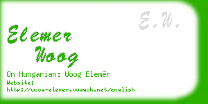 elemer woog business card